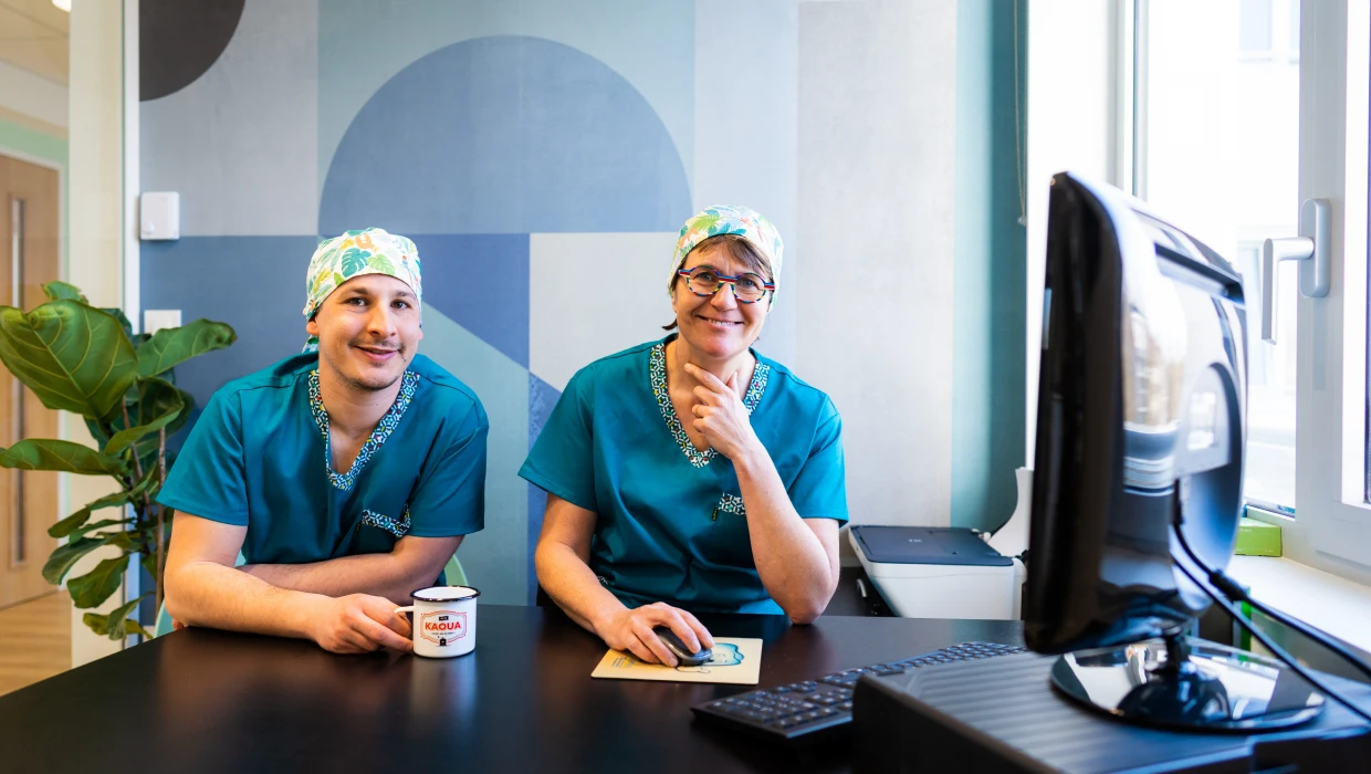 dr leclercq et dr roussel au cabinet dentaire BioTooth à Arras